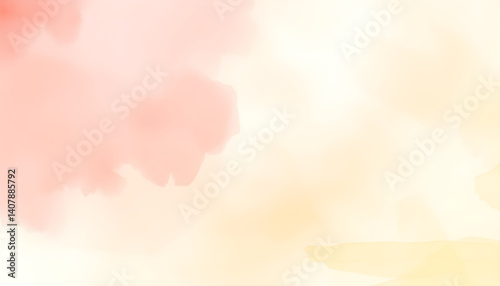 빨간색노란색수채화배경