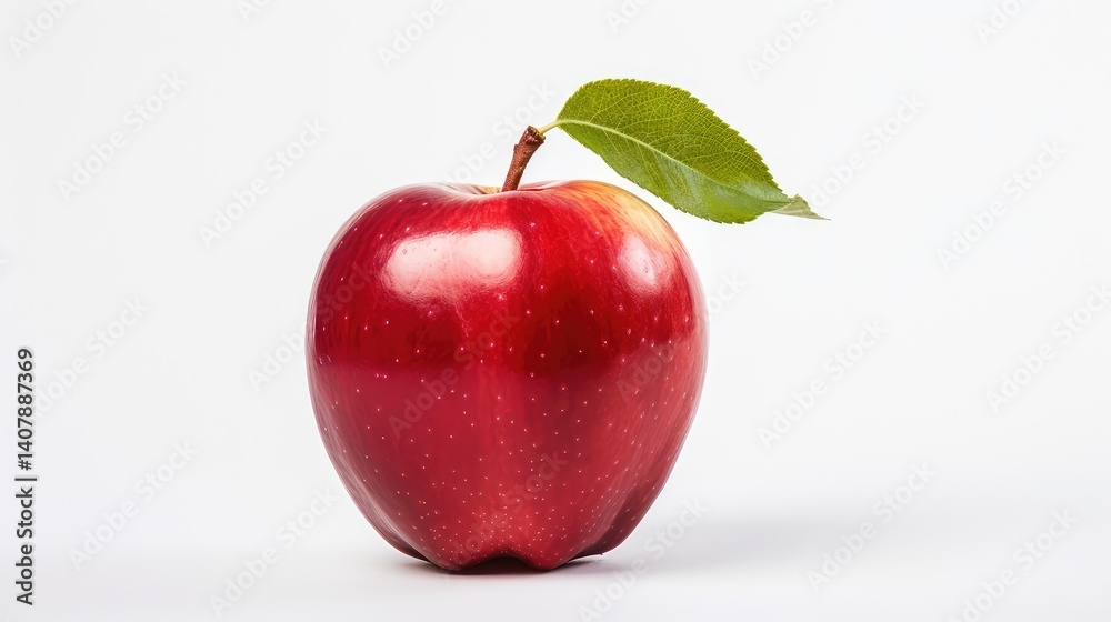 glossy apple on white background glossy apple on white background