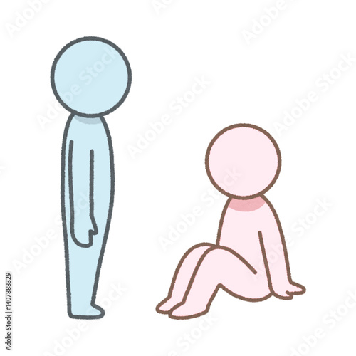 vector illustration of character image cheating on his partner