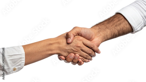 handshake isolated on transparent background, AI