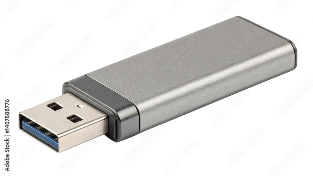 gray usb flash drive, Isolated, transparent background, AI gray usb flash drive, Isolated, transparent background, AI