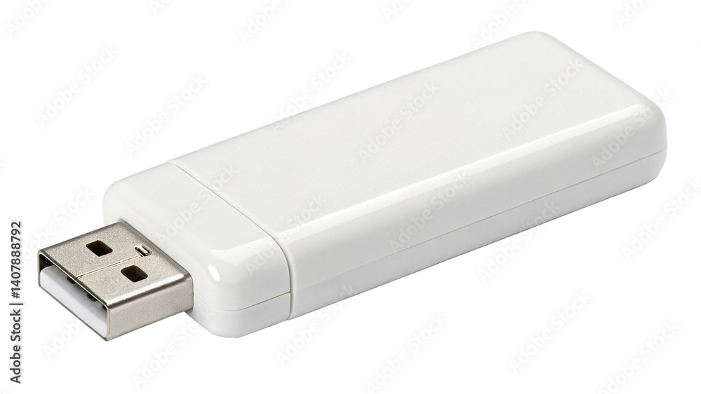 white usb flash drive, Isolated, transparent background, AI white usb flash drive, Isolated, transparent background, AI