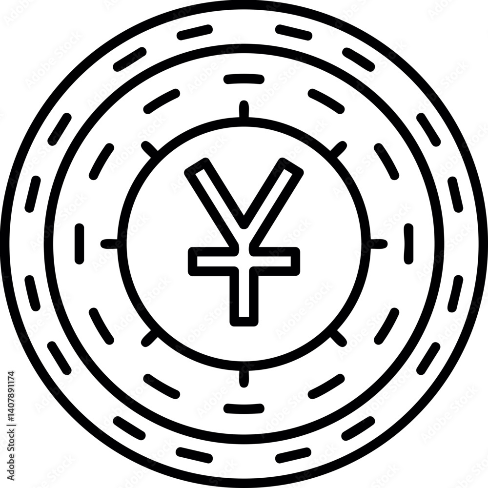 Obraz premium Yuan icon