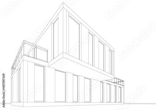 sketch of house