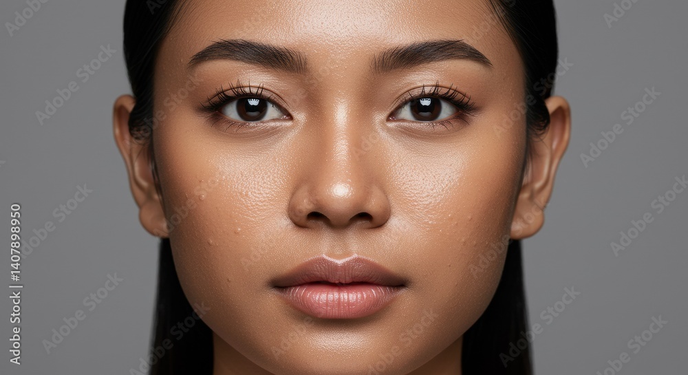 Fototapeta premium Confident young woman with clean skin