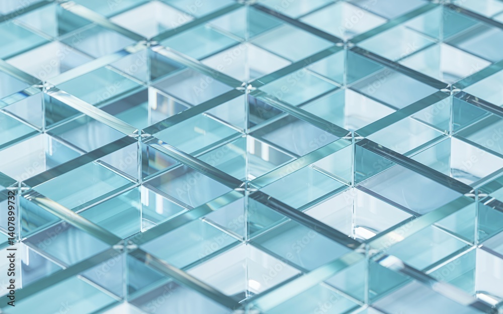 Close up shot of turquoise mosaic tiles. Each tile has a slightly different shade of blue, adding depth and dimension. The tiles are arranged in a geometric pattern, creating a visual texture. Close up shot of turquoise mosaic tiles. Each tile has a slightly different shade of blue, adding depth and dimension. The tiles are arranged in a geometric pattern, creating a visual texture.