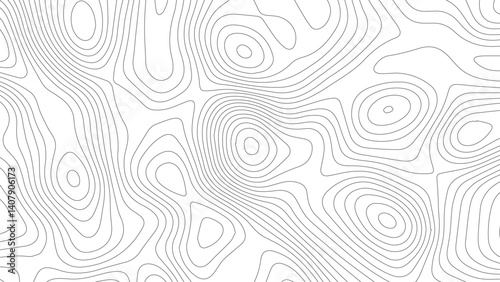 Abstract wave paper curved reliefs background. Modern design with White background with topographic wavy pattern design. paper texture Imitation of a geographical map shades. White background.