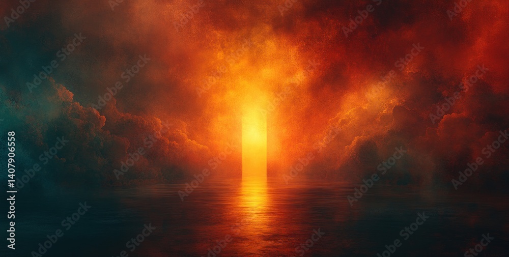 Fototapeta premium Healing Words Rustic Word Cloud Art with Soft Ambient Light and Abstract Expressionism Background