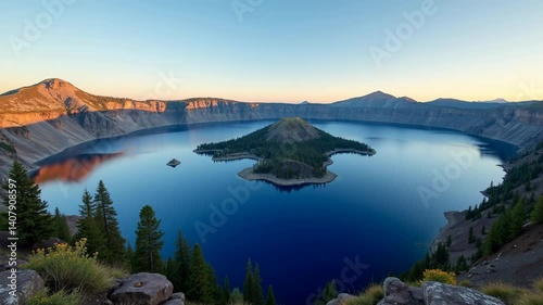 Stillness in the Volcanic Blue