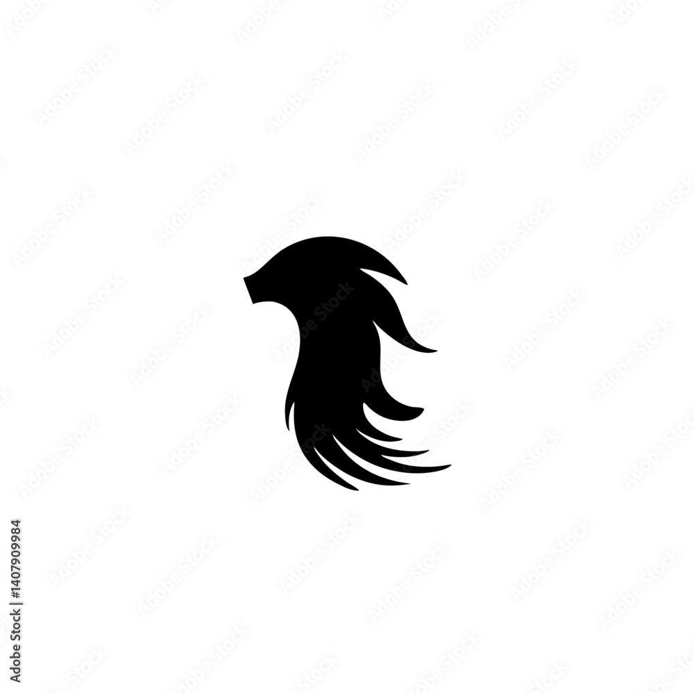 Fototapeta premium Horse tail icon vector illustration
