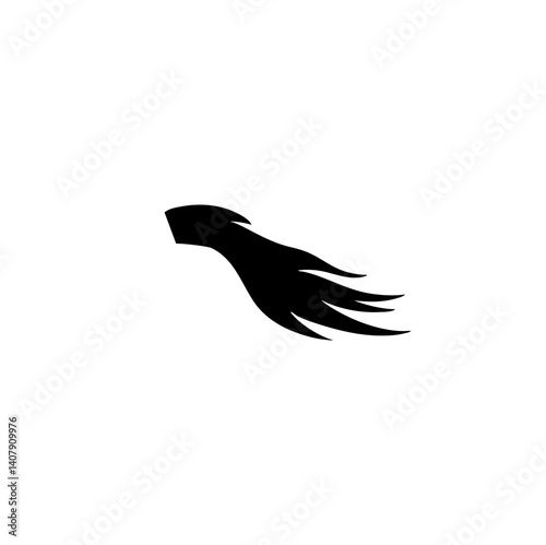 Horse tail icon vector illustration