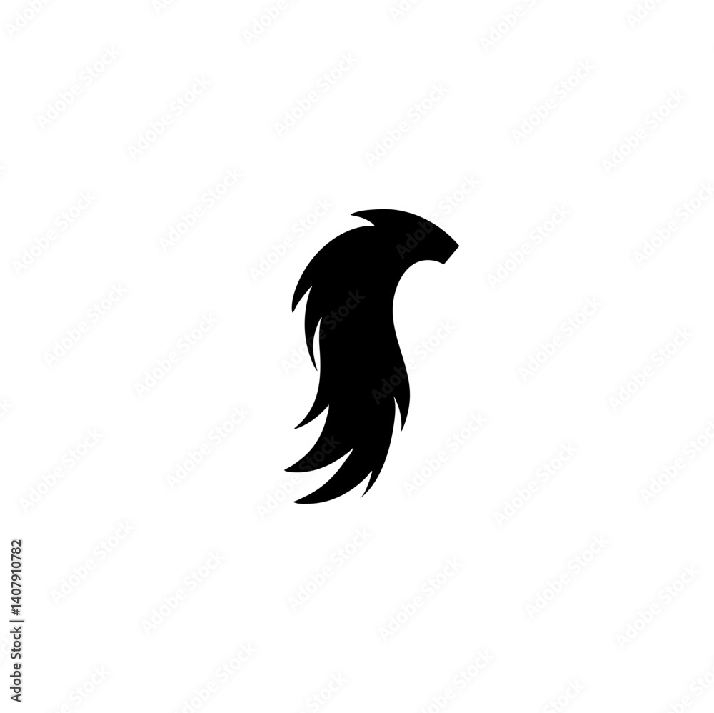 Obraz premium Horse tail icon vector illustration