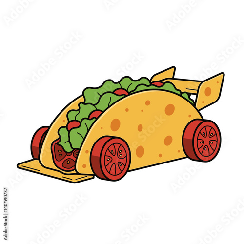 Taco Car Vector