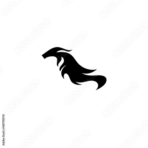 Horse tail icon vector illustration