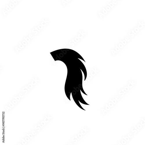 Horse tail icon vector illustration