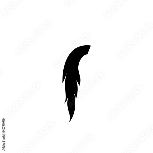 Horse tail icon vector illustration