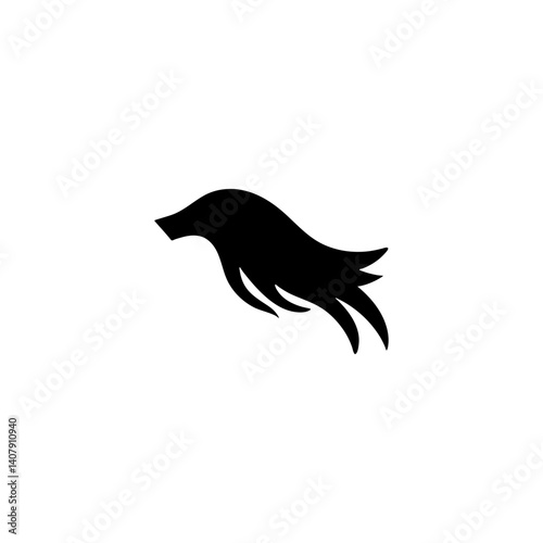 Horse tail icon vector illustration