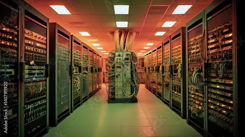 lights old data center