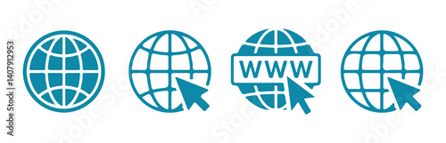 Website icon set. Web icons vector. go to our website sign. online www website icon sheet. Vector. Illustration 