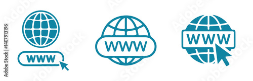Website icon set. Web icons vector. go to our website sign. online www website icon sheet. Vector. Illustration 