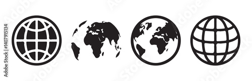 Website icon.world web icon www earth globe icons. Vector Illustration 