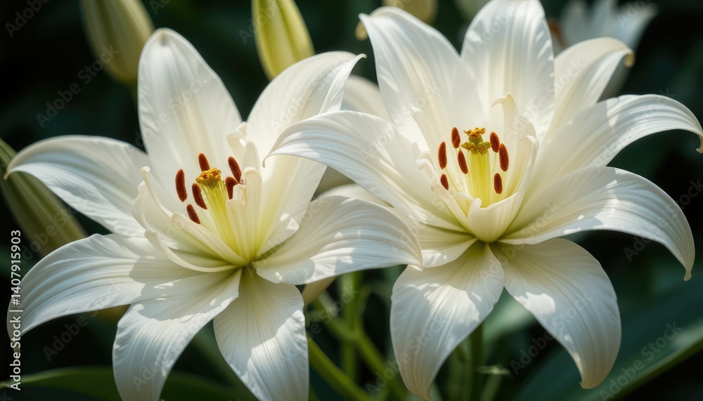 Fototapeta premium white tiger lily
