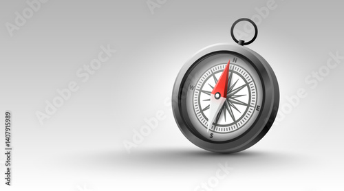 Compass on a white background, arrow navigation. Vector illustration