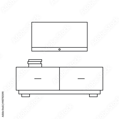 set of furniture vector illustration