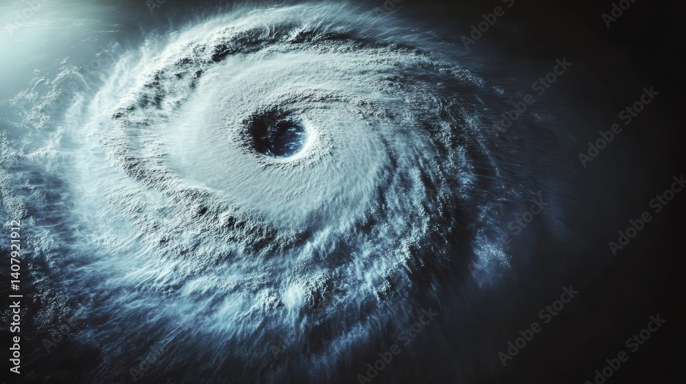 Super typhoon mangkhut generating over pacific ocean causing climate change