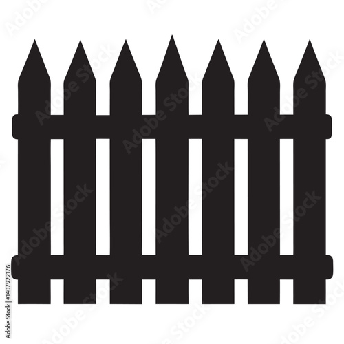 Vector fence silhouette