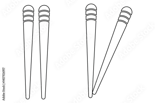 Chopstick Icon, Chopstick Vectors on white background.