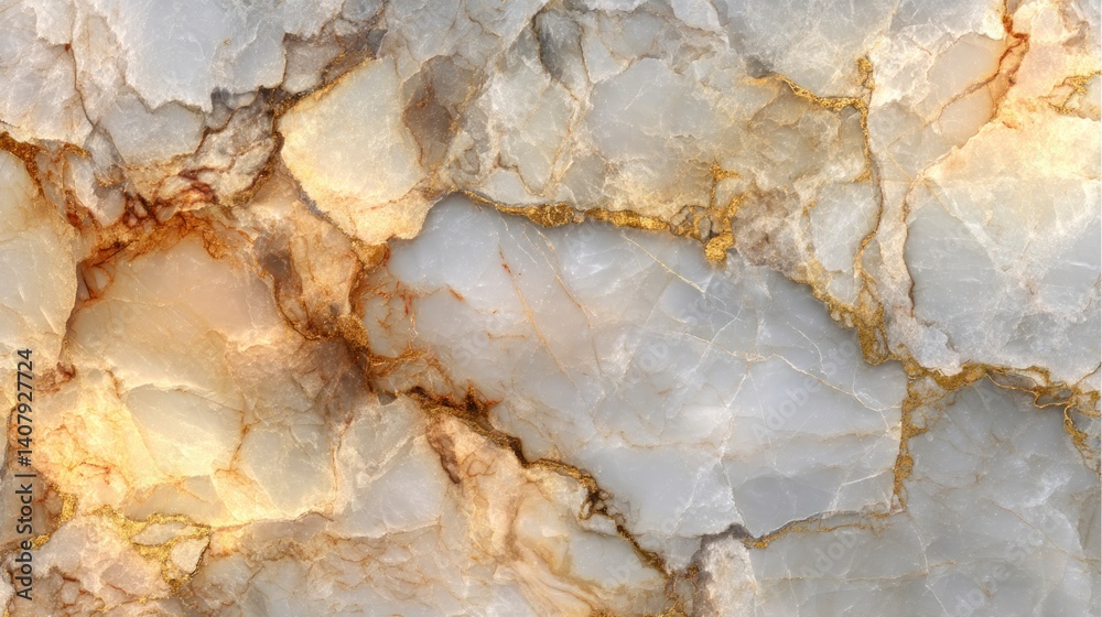 Fototapeta premium Abstract Marble Texture Background with Gold Veins