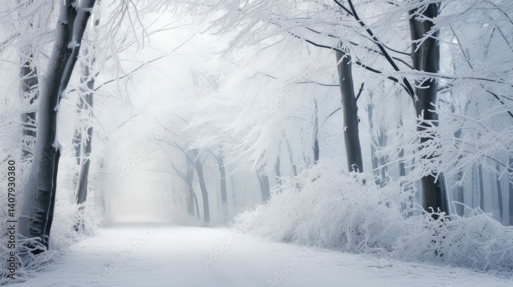 Fototapeta premium path winter freeze