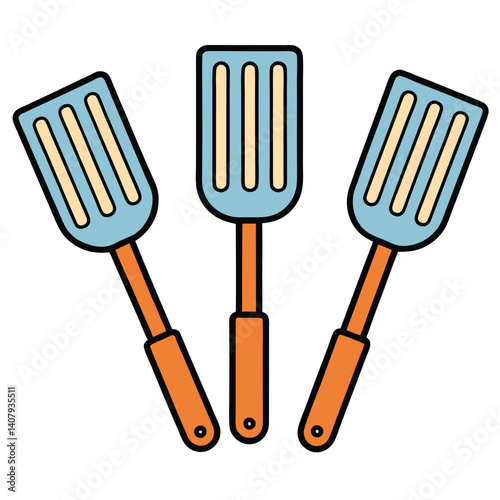 Spatula illustration flat vector design