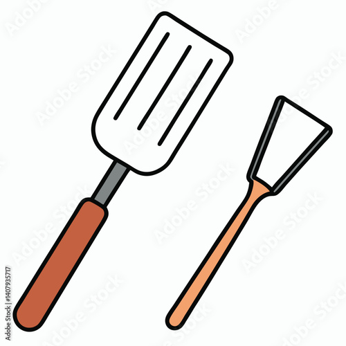 Spatula illustration flat vector design