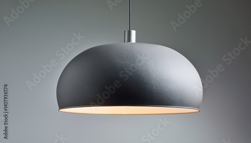 Wallpaper Mural a modern grey pendant light hanging isolated on grey background Torontodigital.ca