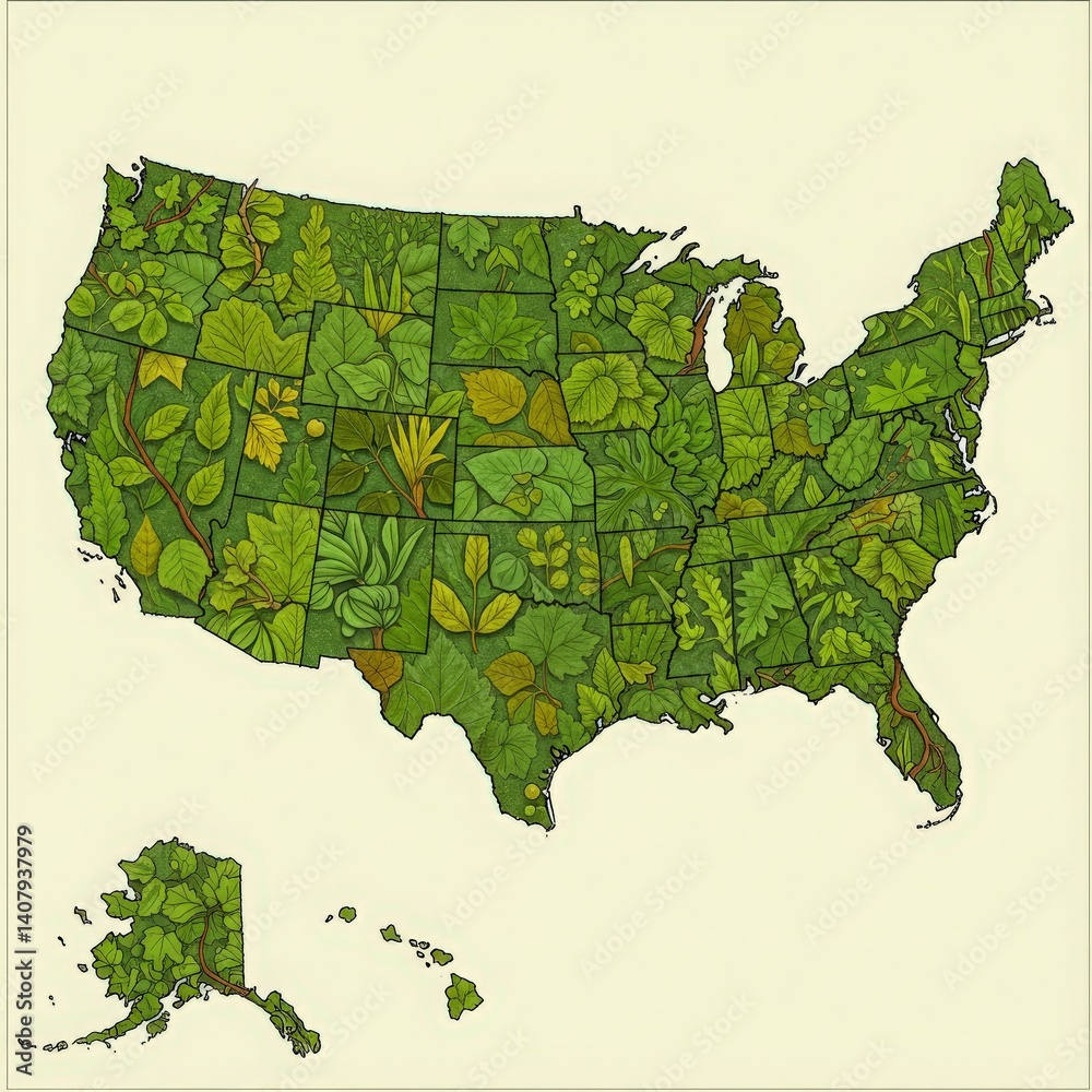 usa map of united states america us
