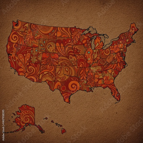 Obraz na płótnie usa map of united states america us w salonie