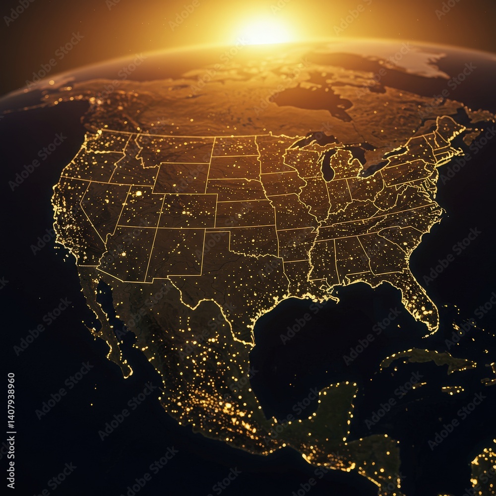 usa map of united states america us