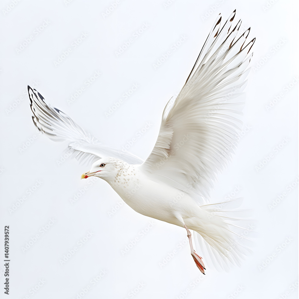 Obraz premium Bird-Inspired Objects and Wildlife Isolated on White Background