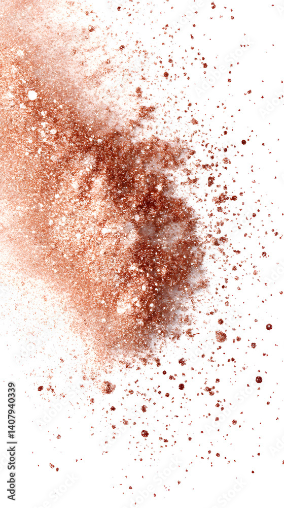 Artistic explosion of copper dust studio abstract photography creative environment close-up view sparkling concept Artistic explosion of copper dust studio abstract photography creative environment close-up view sparkling concept