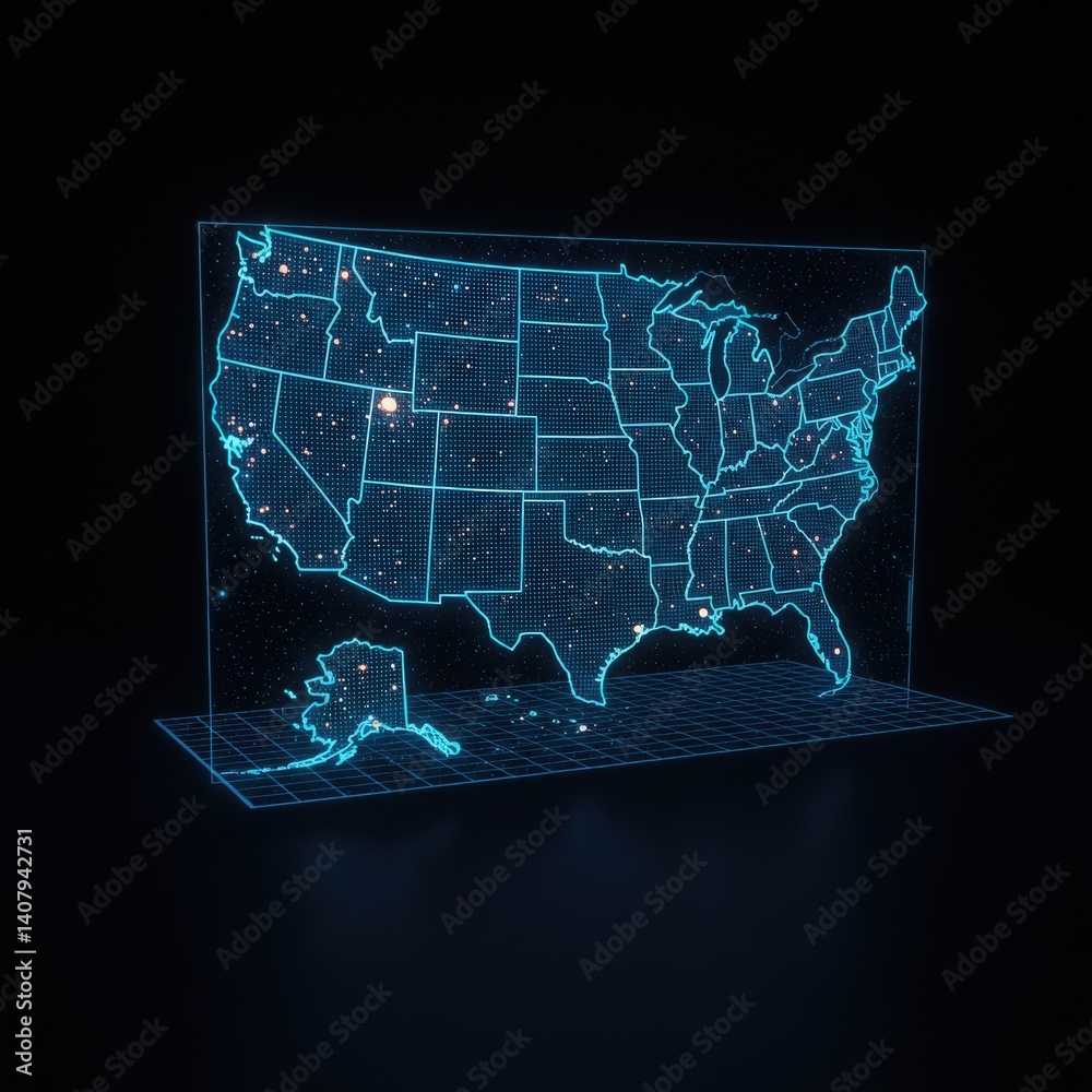 usa map of united states america us