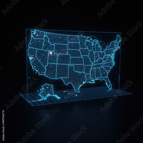 Obraz na płótnie usa map of united states america us w salonie