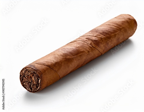 brown cigar isolated on white background