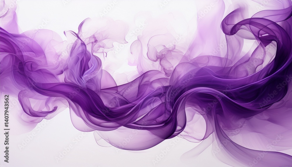 Fototapeta premium abstract purple smoke flames on white background