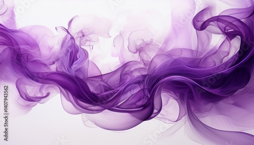 abstract purple smoke flames on white background