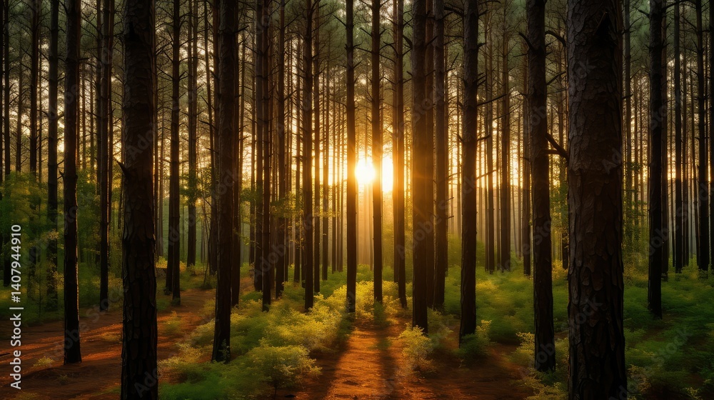 Obraz premium s evergreen tree channel