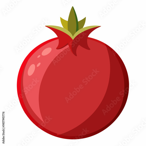 pomegranate fruit vector icon