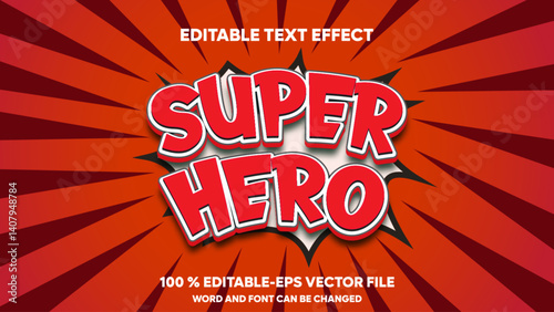 Super Hero Editable Comic Text Effect – Vector EPS Template