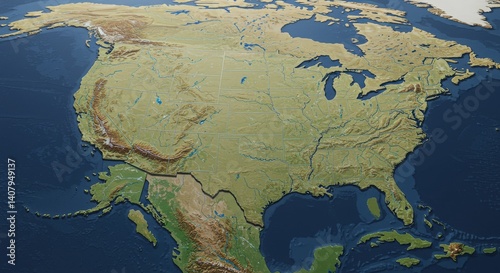 Obraz na płótnie usa map of united states america us w salonie